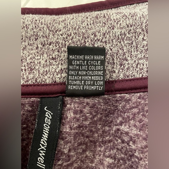 Jason Maxwell Full Zip Fleece Jacket with Pockets Purple Size 1X - Picture 9 of 16